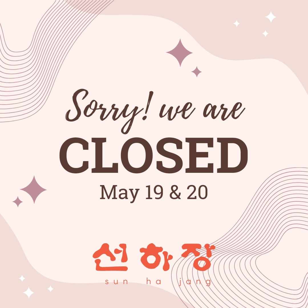 Instagram post, we are closed, May 19-20, 2023